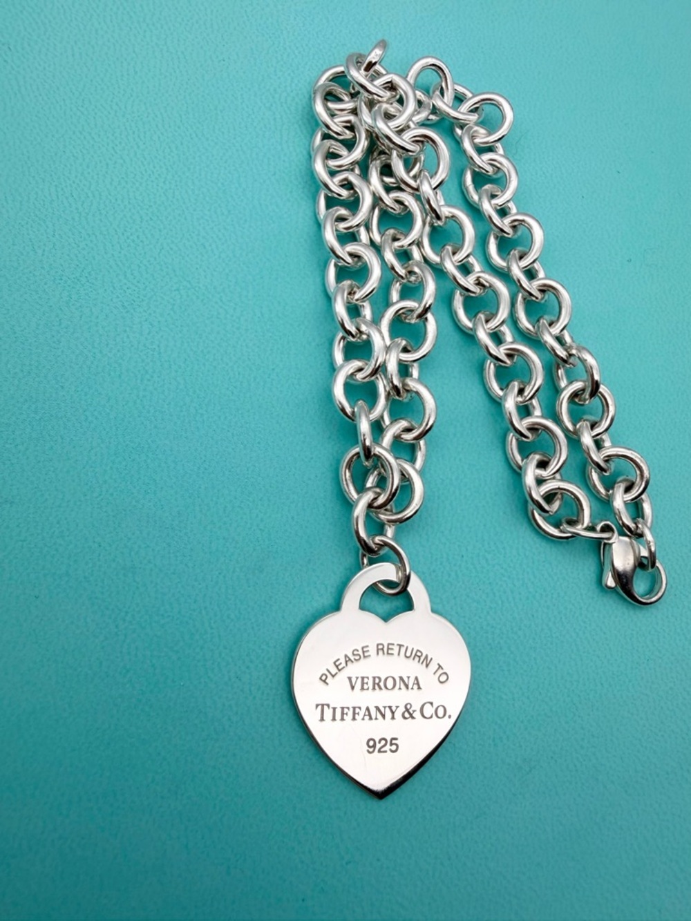 Tiffany & Co. XL Verona Heart Rtt 16” Choker Necklace In Sterling Silver